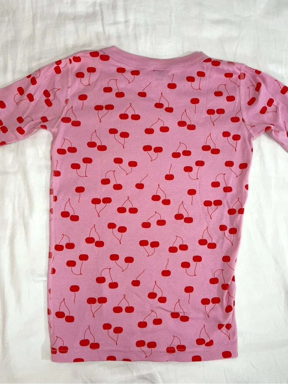 Hanna Andersson Pink Cherry Print Organic Cotton Shortie Pajamas Girls 12